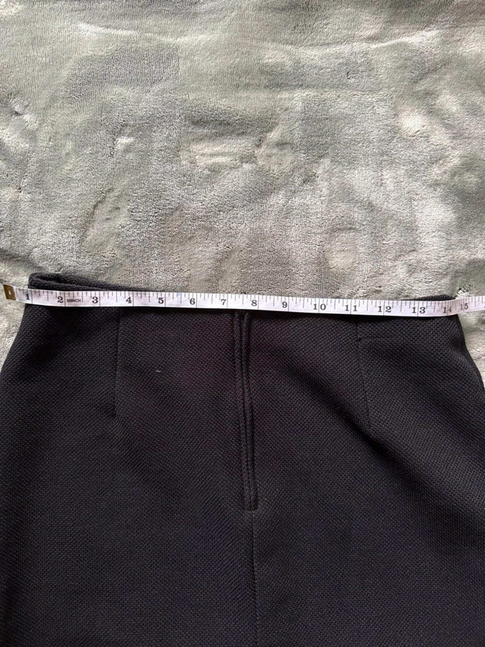 Classic Black Pencil Skirt with Front Button Detail